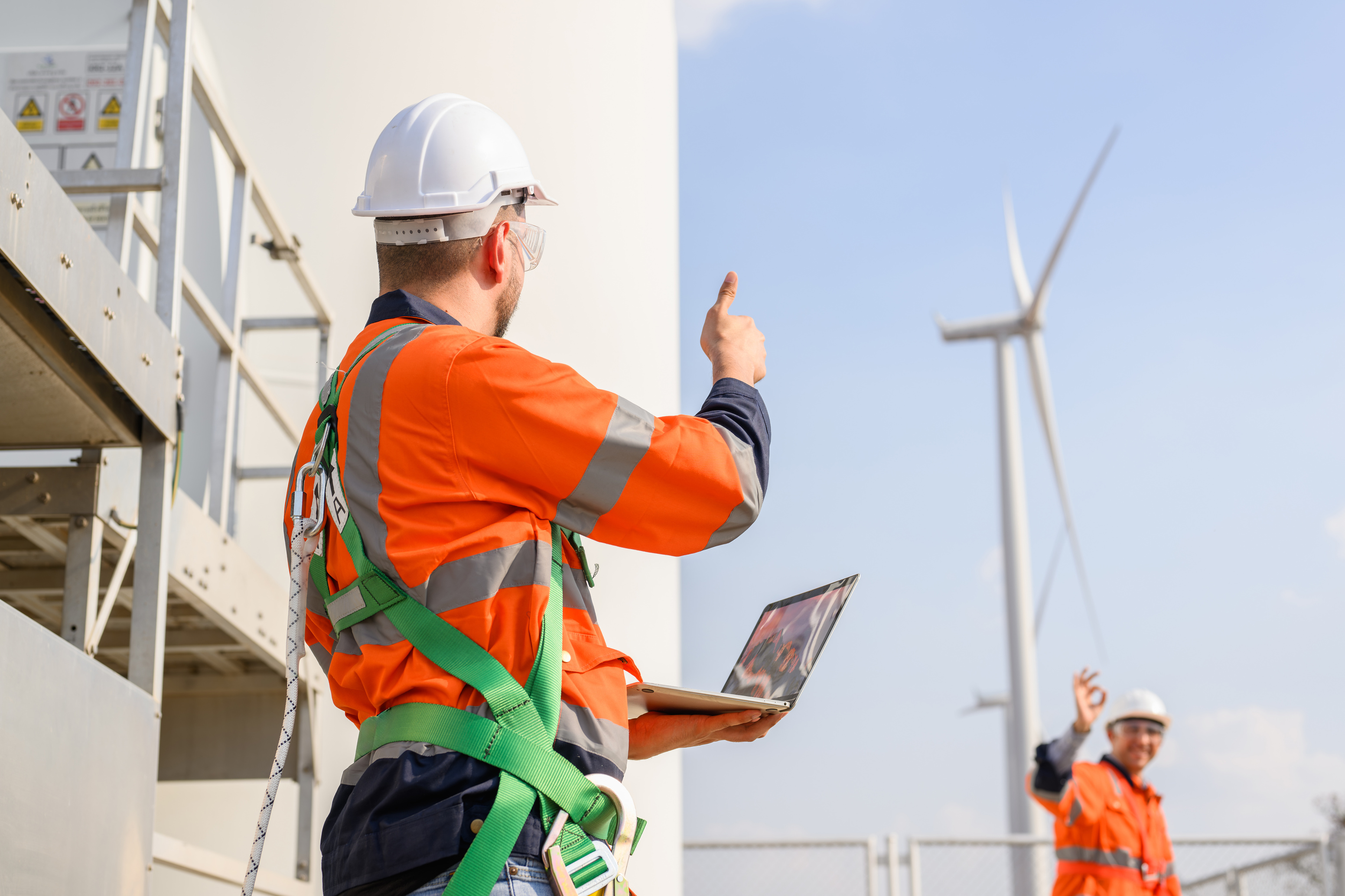 Engineer working with confident. Worker outdoor working. Mega project construction.